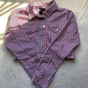 Stripped cropped jacket